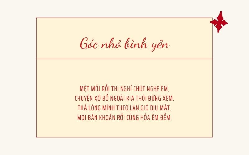 Thơ chữa lành buông bỏ áp lực & sống chậm