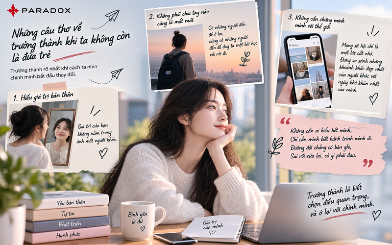Những câu thơ về trưởng thành khi ta không còn là đứa trẻ