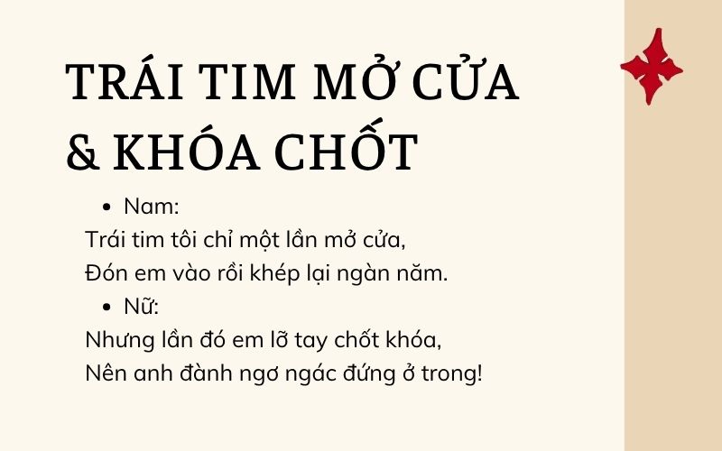 Trái tim mở cửa & Khóa chốt