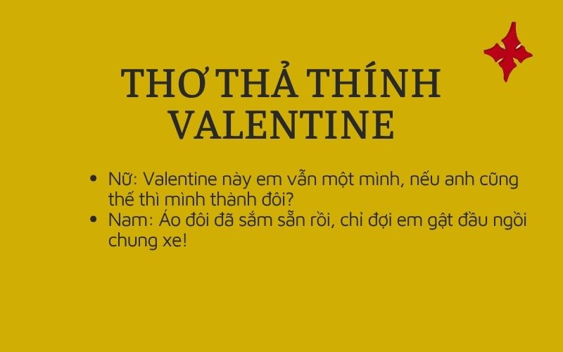 Thơ thả thính Valentine