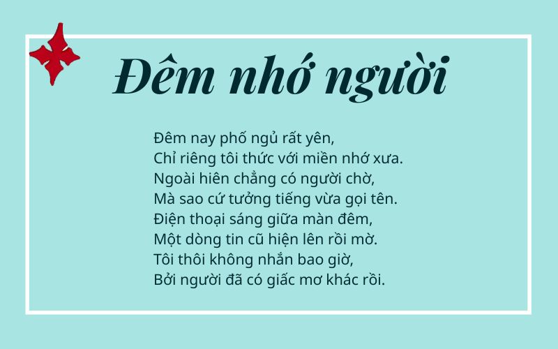 Thơ nhớ người yêu cũ trong những đêm cô đơn