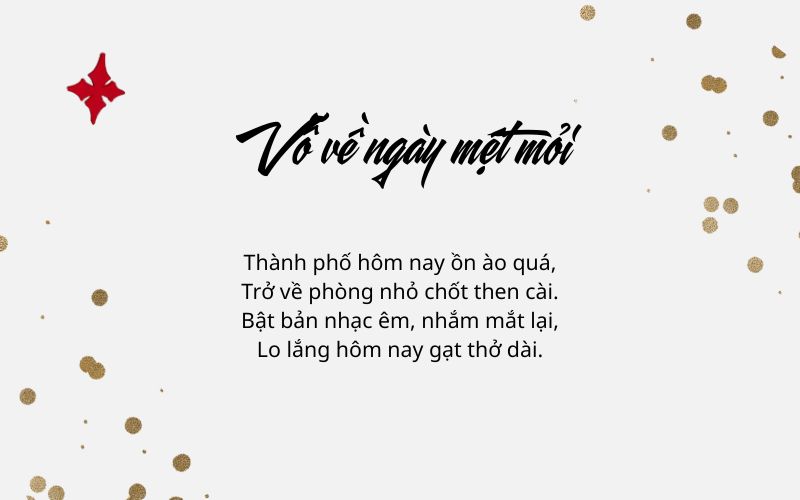 Thơ sống chậm, giải tỏa áp lực công việc