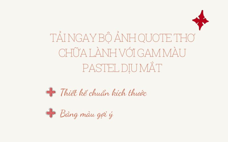 Tải ngay bộ ảnh Quote thơ chữa lành với gam màu pastel dịu mắt