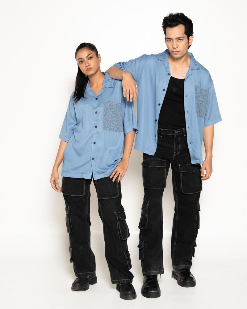 Áo lớp sơ mi denim cá tính