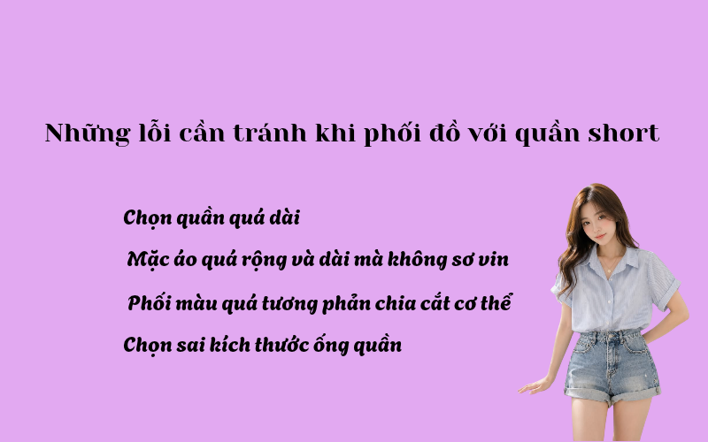 Những lỗi cần tránh khi phối đồ với quần short