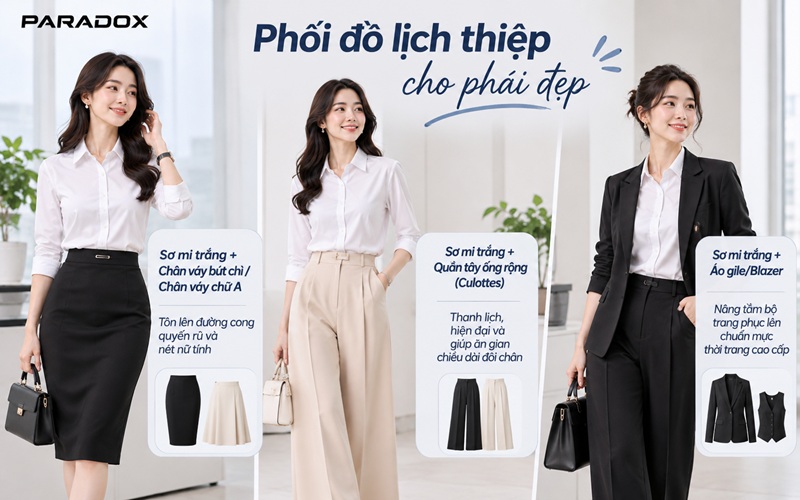 Phối đồ lịch thiệp cho phái đẹp