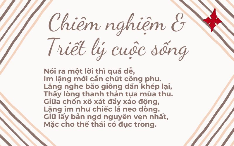 Chiêm nghiệm & Triết lý cuộc sống