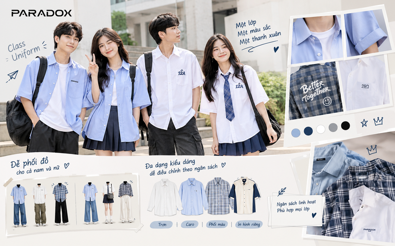 Vì sao áo sơ mi đồng phục lớp được Gen Z yêu thích